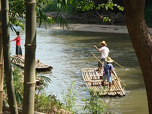 Bamboo raft